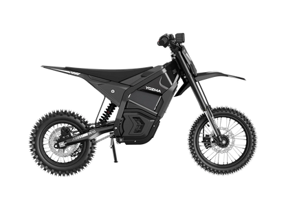 Yozma IN 10 electric mini dirt bike with 2600W motor, 40 MPH speed, and 53-mile range, designed for outdoor riding.