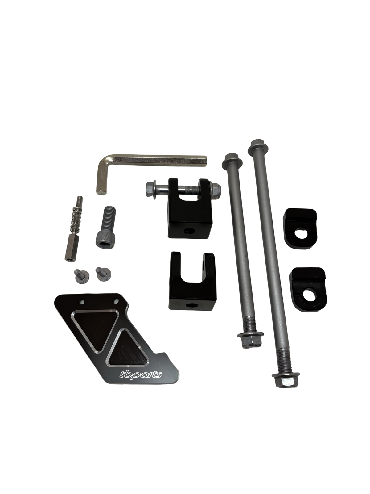 TBparts +2" Black Swingarm for Kawasaki KLX110 & KLX110L | Forged Aluminum