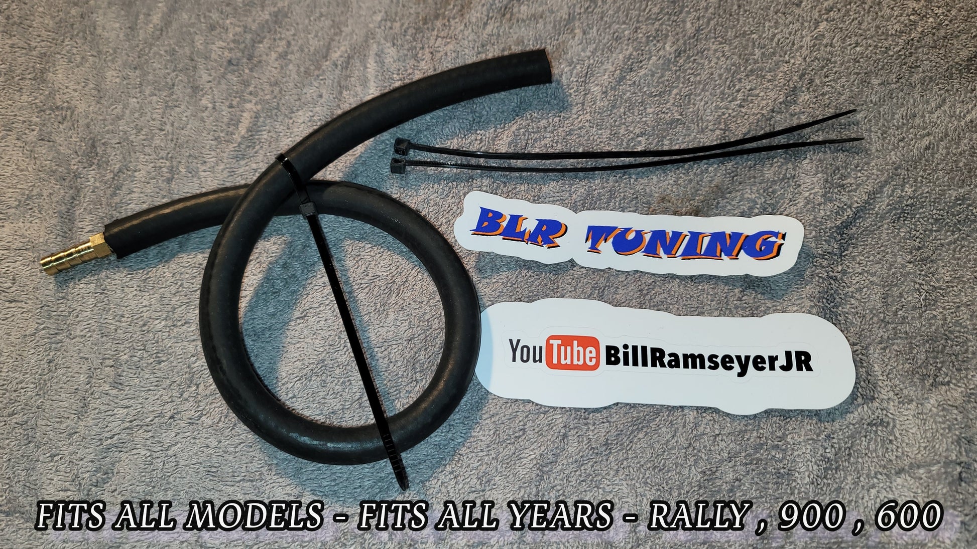 RYKER BLACK RADIATOR GRILL AND FUEL OVERFLOW EXTENSION HOSE - Howling Moto