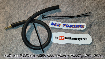 RYKER BLACK RADIATOR GRILL AND FUEL OVERFLOW EXTENSION HOSE - Howling Moto