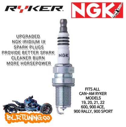 CAN-AM RYKER NGK IRIDIUM SPARK PLUGS FITS 2019 - 2025 600 900 RALLY SPORT - Howling Moto