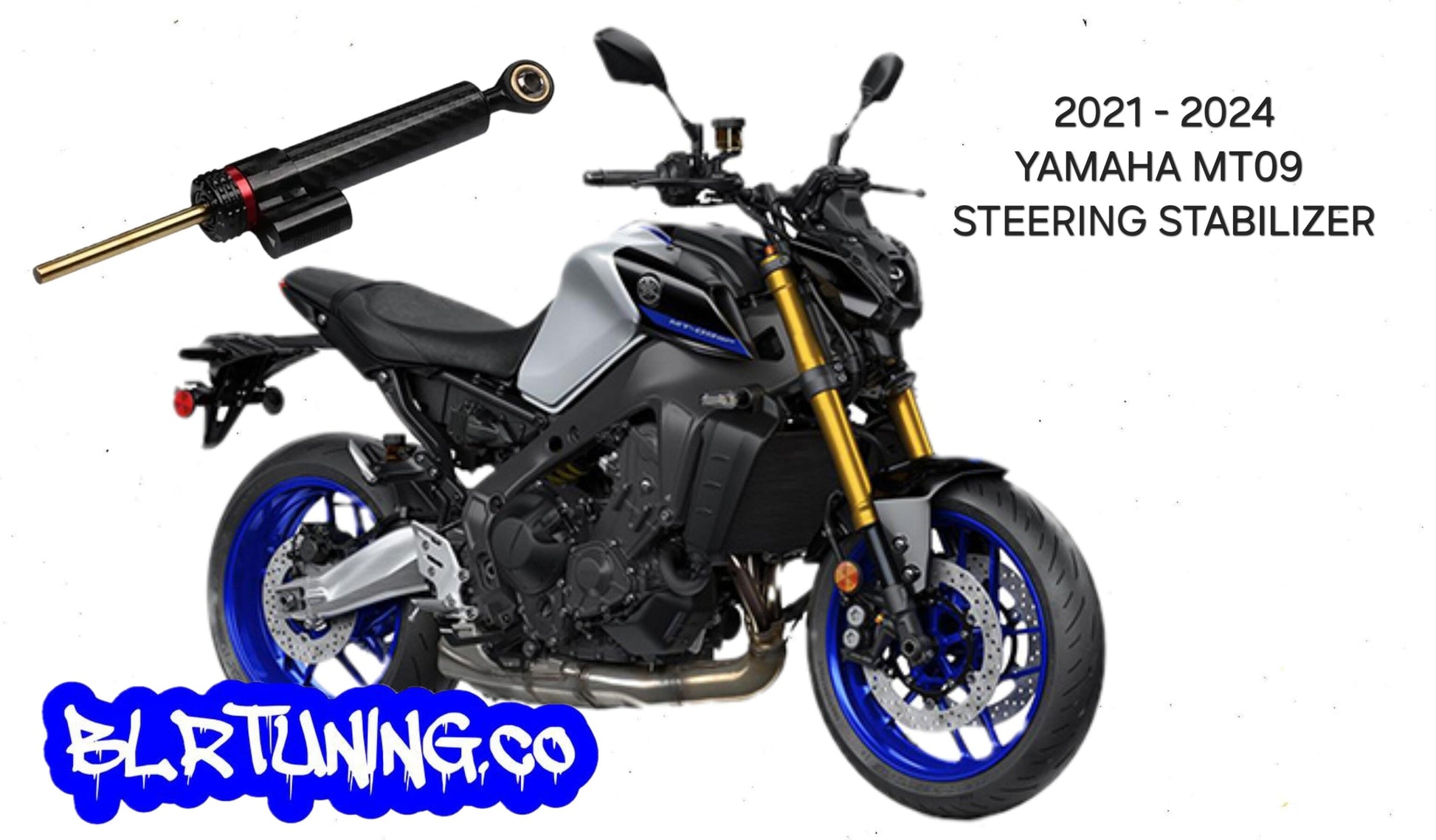 YAMAHA MT09 STEERING STABILIZER DAMPER FITS 2021 TO 2024 MT09 MT-09 XSR900 - WILL NOT FIT OLDER MODELS - Howling Moto