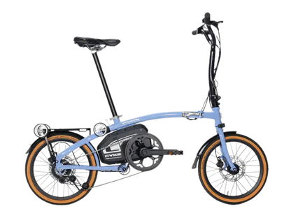 eJOEbike CYKE Kingfisher Mid-Drive Folding eBike from PORTABLE SERIES, shown in black with compact frame and foldable design.