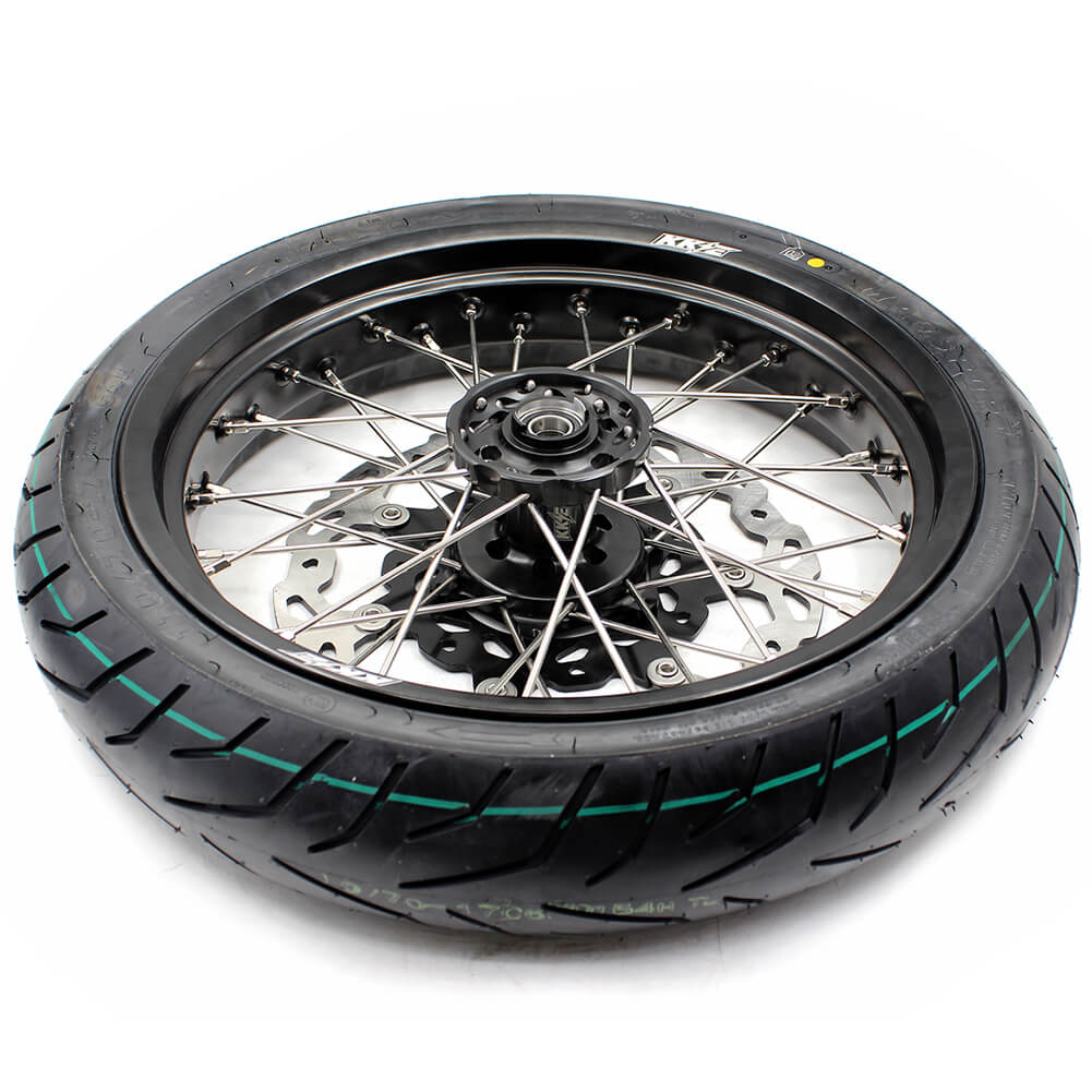KKE 3.5/4.25*17in. Supmermoto Wheels Set For SUZUKI DRZ400SM 2005-2024 CST Tires - Howling Moto