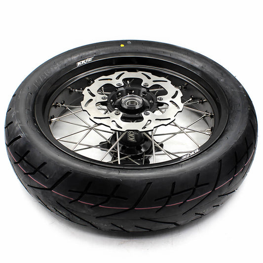 KKE 3.5/4.25*17in. Supmermoto Wheels Set For SUZUKI DRZ400SM 2005-2024 CST Tires - Howling Moto