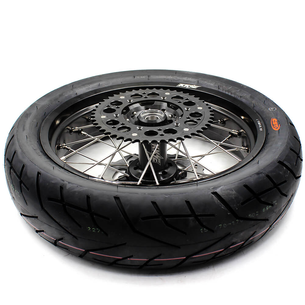 KKE 3.5/4.25*17in. Supmermoto Wheels Set For SUZUKI DRZ400SM 2005-2024 CST Tires - Howling Moto