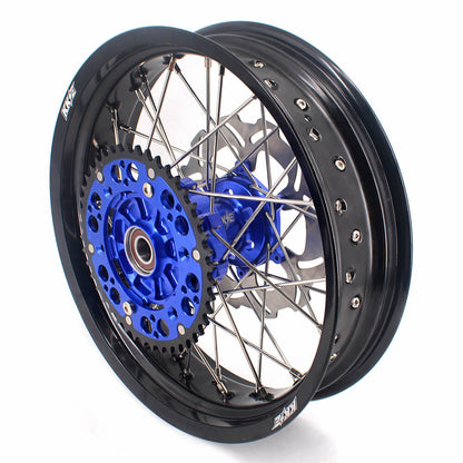 KKE 17 Inch Cush Drive Supermoto Wheels Fit Yamaha WR250F 2001-2018 WR450F 2003-2018 Blue - Howling Moto