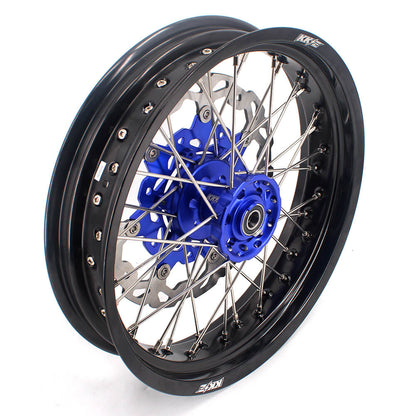KKE 17 Inch Cush Drive Supermoto Wheels Fit Yamaha WR250F 2001-2018 WR450F 2003-2018 Blue - Howling Moto