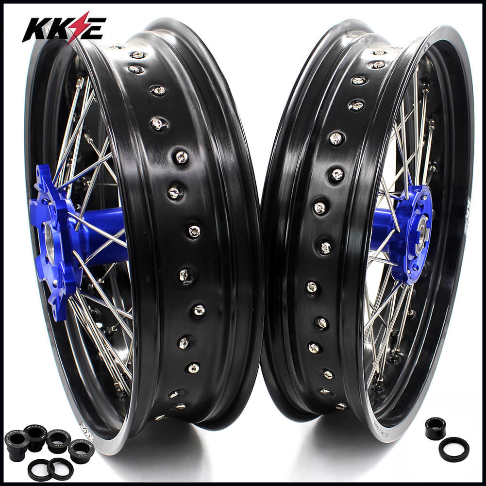 KKE 3.5 & 4.25 Wheels for Yamaha WR250F 2001 WR450F 2003-2018 Blue - Howling Moto