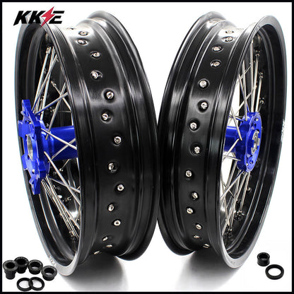 KKE 3.5 & 4.25 Wheels for Yamaha WR250F 2001 WR450F 2003-2018 Blue - Howling Moto