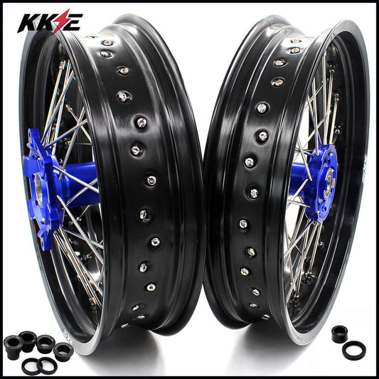 KKE 3.5 & 4.25 Wheels for Yamaha WR250F 2001 WR450F 2003-2018 Blue - Howling Moto