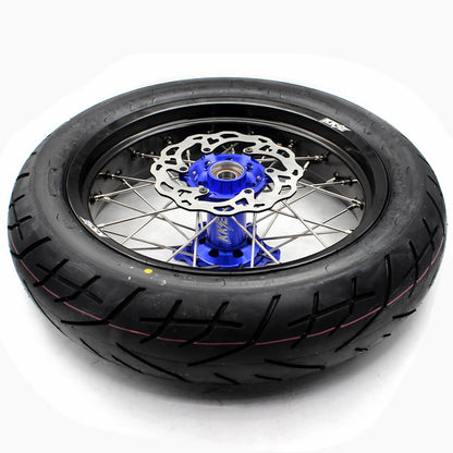 KKE 3.5/4.25*17inch Wheels Tires For 2003-2025 KTM SX SX-F XC EXC EXC-F Husqvarna Husaberg Blue & Black - Howling Moto