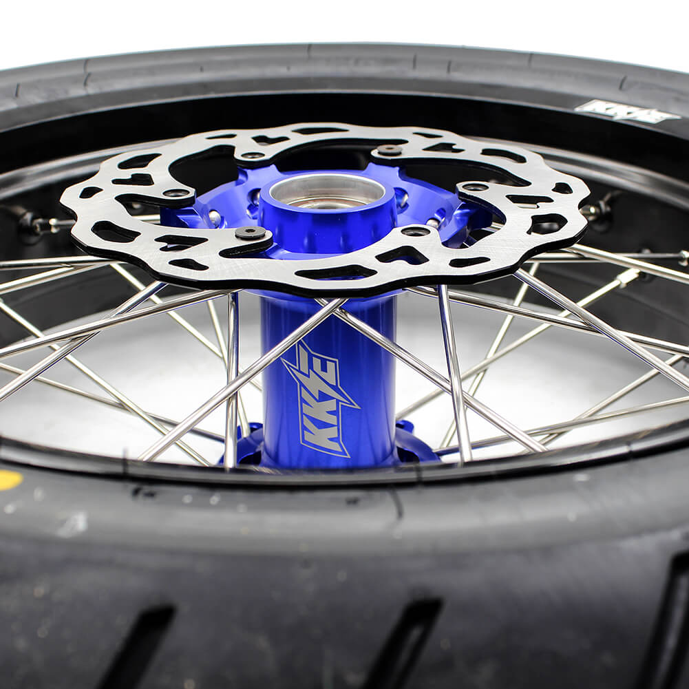 KKE 3.5/4.25*17inch Wheels Tires For 2003-2025 KTM SX SX-F XC EXC EXC-F Husqvarna Husaberg Blue & Black - Howling Moto