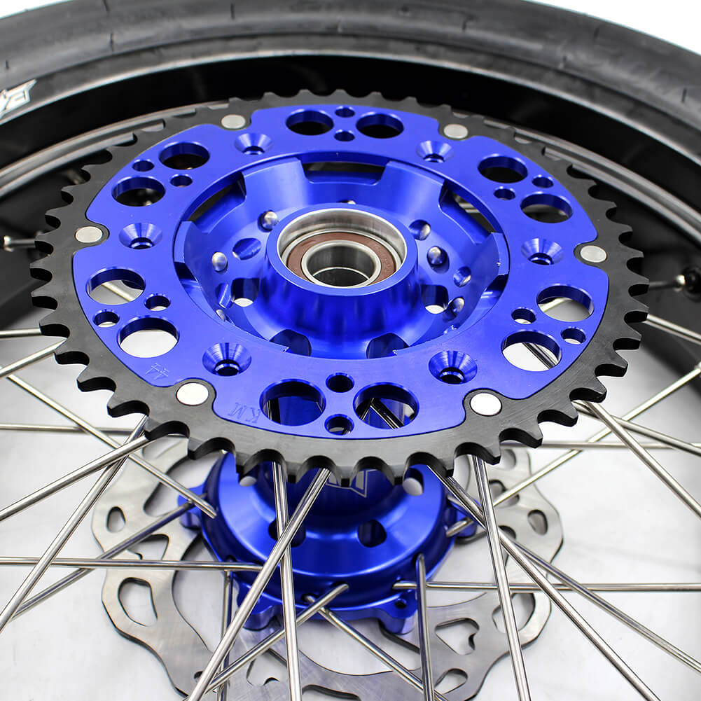 KKE 3.5/4.25*17inch Wheels Tires For 2003-2025 KTM SX SX-F XC EXC EXC-F Husqvarna Husaberg Blue & Black - Howling Moto