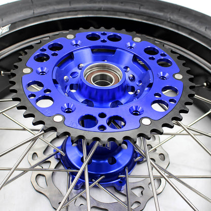 KKE 3.5/4.25*17inch Wheels Tires For 2003-2025 KTM SX SX-F XC EXC EXC-F Husqvarna Husaberg Blue & Black - Howling Moto