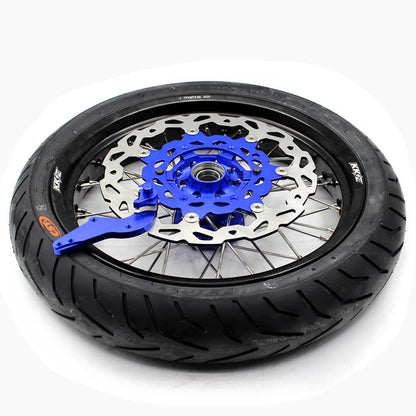 KKE 3.5/4.25*17inch Wheels Tires For 2003-2025 KTM SX SX-F XC EXC EXC-F Husqvarna Husaberg Blue & Black - Howling Moto