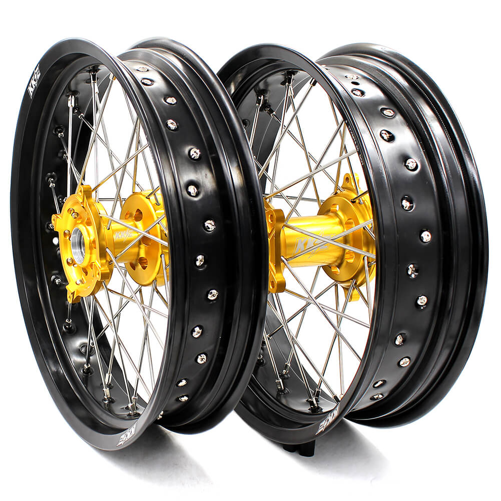 KKE 17 Inch Supermoto Wheels for SUZUKI RMZ250 2007-2024 RMZ450 2005-2024 - Howling Moto