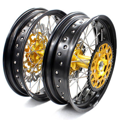 KKE 17 Inch Supermoto Wheels for SUZUKI RMZ250 2007-2024 RMZ450 2005-2024 - Howling Moto