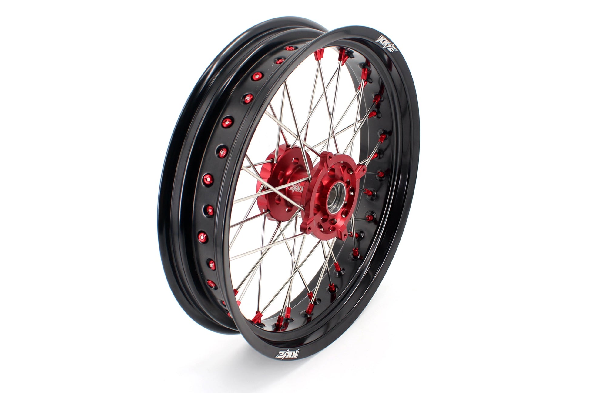KKE 3.5 & 4.25 Supermoto Wheels Fit Husqvarna TE TC FE FC SMR 2000-2013 Red - Howling Moto