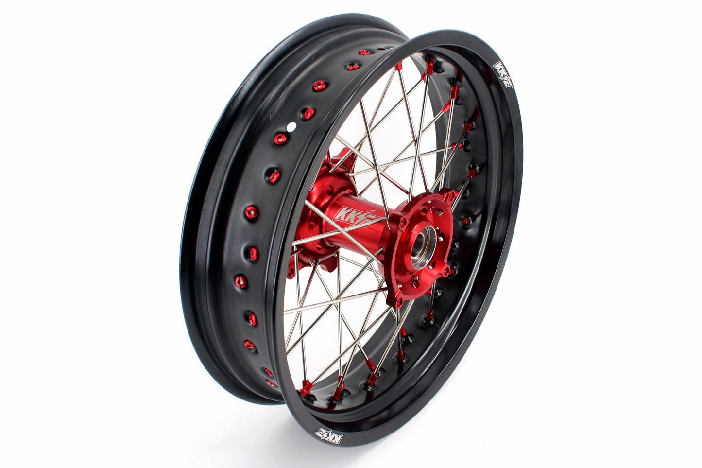 KKE 3.5 & 4.25 Supermoto Wheels Fit Husqvarna TE TC FE FC SMR 2000-2013 Red - Howling Moto