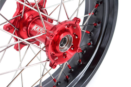 KKE 3.5 & 4.25 Supermoto Wheels Fit Husqvarna TE TC FE FC SMR 2000-2013 Red - Howling Moto