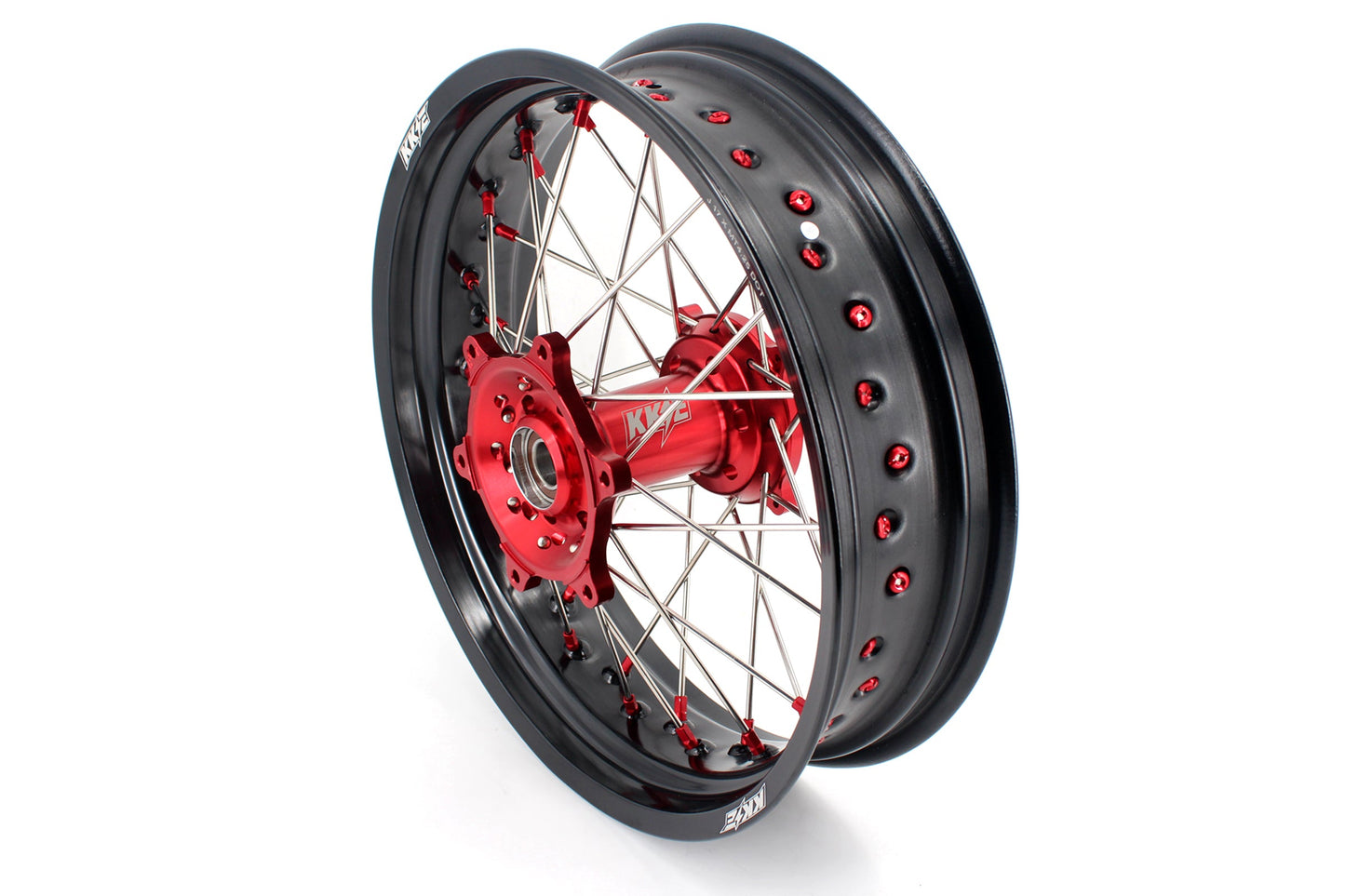 KKE 3.5 & 4.25 Supermoto Wheels Fit Husqvarna TE TC FE FC SMR 2000-2013 Red - Howling Moto