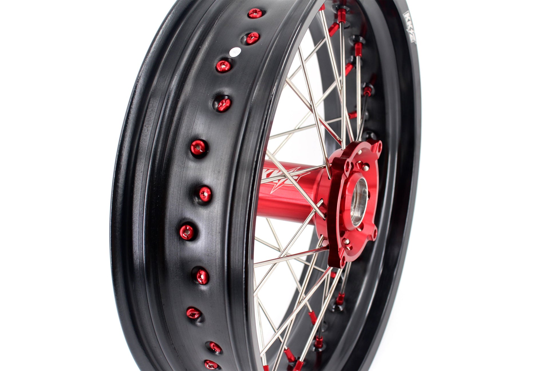 KKE 3.5 & 4.25 Supermoto Wheels Fit Husqvarna TE TC FE FC SMR 2000-2013 Red - Howling Moto