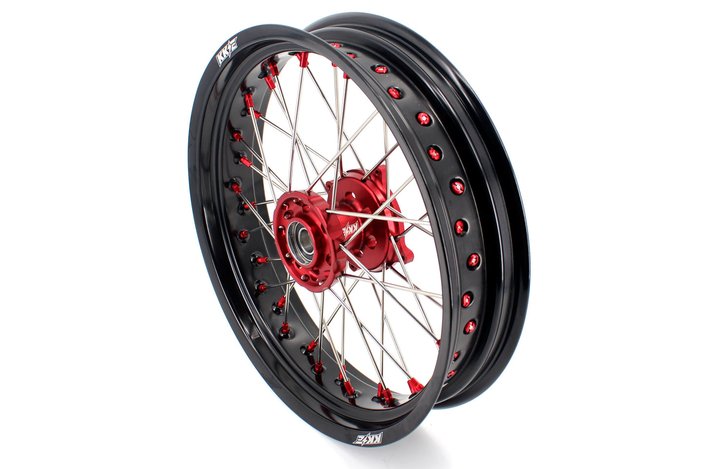 KKE 3.5 & 4.25 Supermoto Wheels Fit Husqvarna TE TC FE FC SMR 2000-2013 Red - Howling Moto