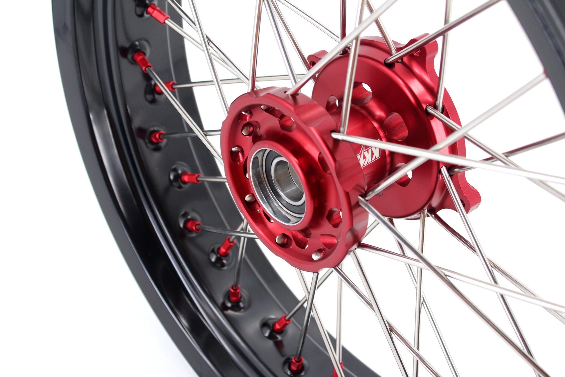 KKE 3.5 & 4.25 Supermoto Wheels Fit Husqvarna TE TC FE FC SMR 2000-2013 Red - Howling Moto