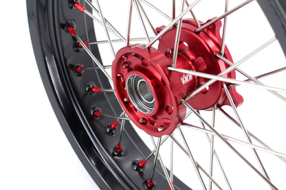 KKE 3.5 & 4.25 Supermoto Wheels Fit Husqvarna TE TC FE FC SMR 2000-2013 Red - Howling Moto