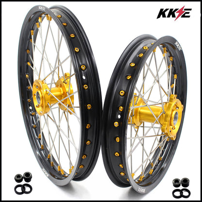 KKE 19 & 16 RM80 RM85 1993-2023 Kids Wheels for Suzuki Gold Nipple - Howling Moto