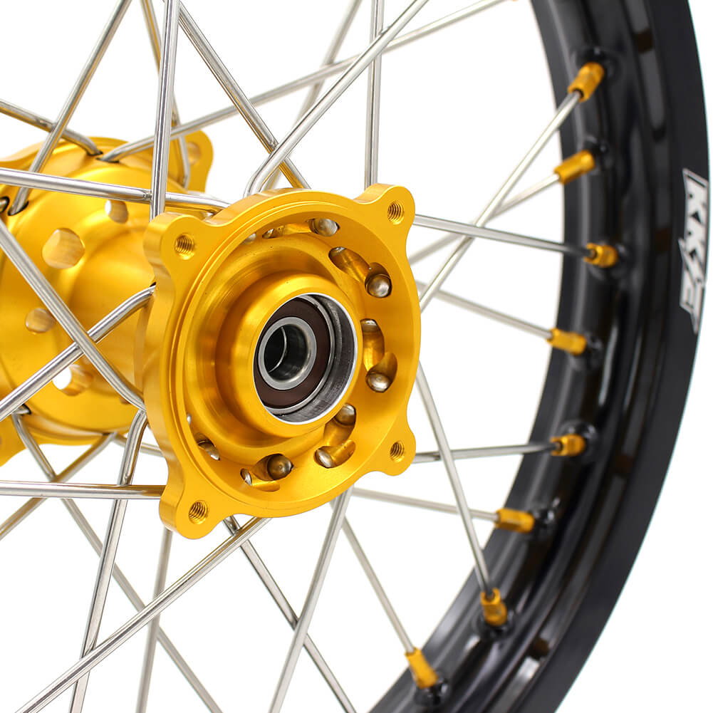 KKE 19 & 16 RM80 RM85 1993-2023 Kids Wheels for Suzuki Gold Nipple - Howling Moto