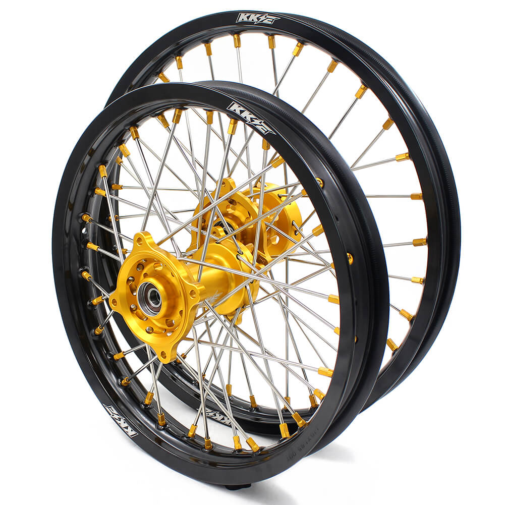 KKE 19 & 16 RM80 RM85 1993-2023 Kids Wheels for Suzuki Gold Nipple - Howling Moto