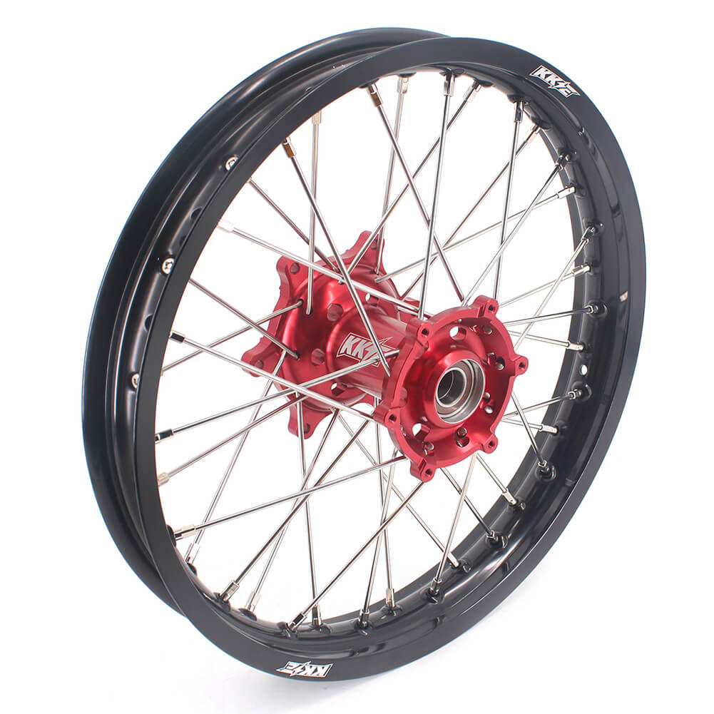 KKE 21/18 Spoked Enduro Wheels for GAS GAS Enduro Bikes 2004-2017 Red - Howling Moto