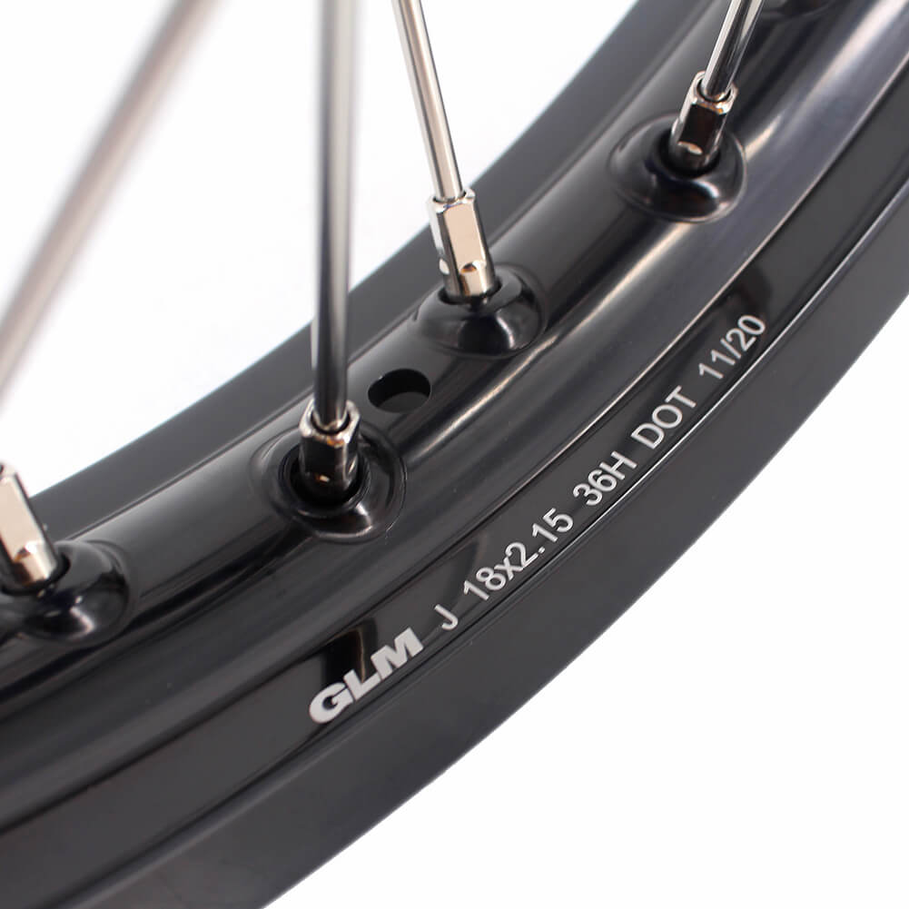 KKE 21/18 Spoked Enduro Wheels for GAS GAS Enduro Bikes 2004-2017 Red - Howling Moto