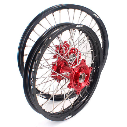 KKE 21/18 Spoked Enduro Wheels for GAS GAS Enduro Bikes 2004-2017 Red - Howling Moto