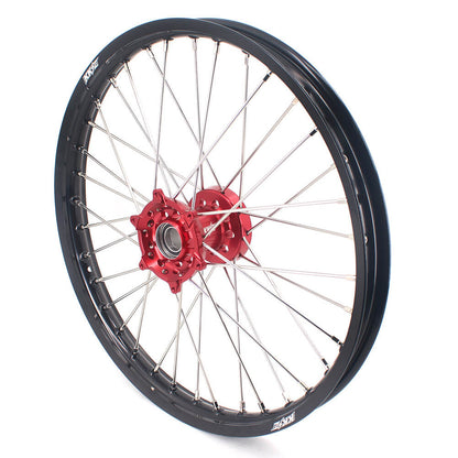 KKE 21 & 18 Enduro Rims for GAS GAS Enduro Bikes 2018-2020 Red CNC Hub