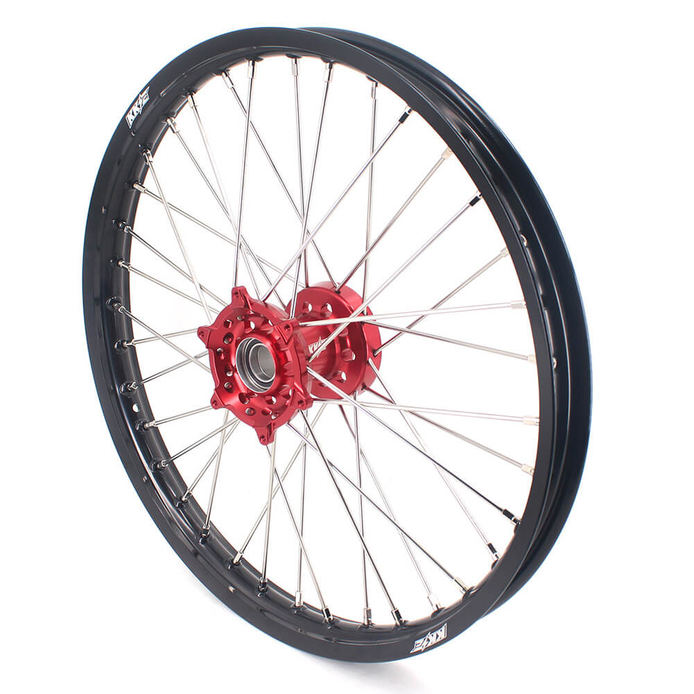 KKE 21/18 Spoked Enduro Wheels for GAS GAS Enduro Bikes 2004-2017 Red - Howling Moto