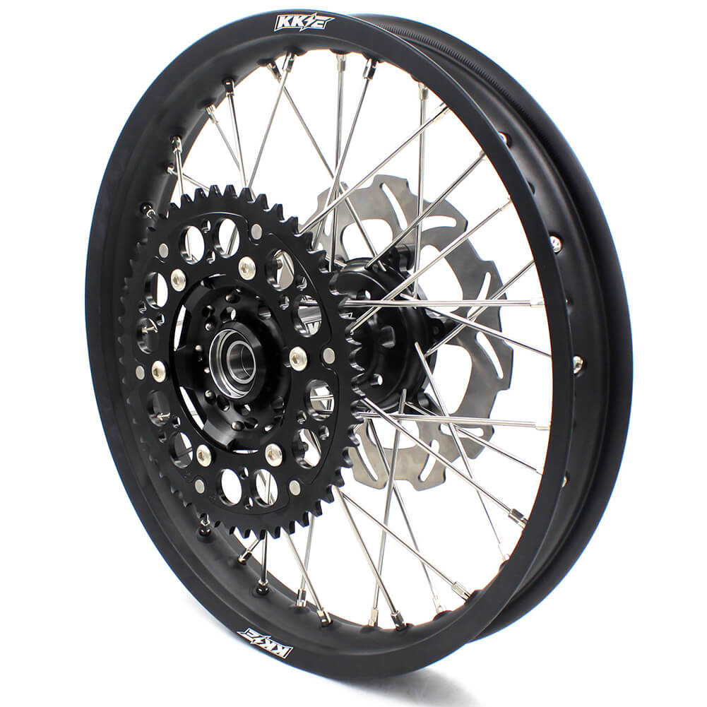 KKE 21/18 Enduro Off Road Wheels Rim Fit For SUZUKI DRZ400SM 2005-2024 Black Hub - Howling Moto
