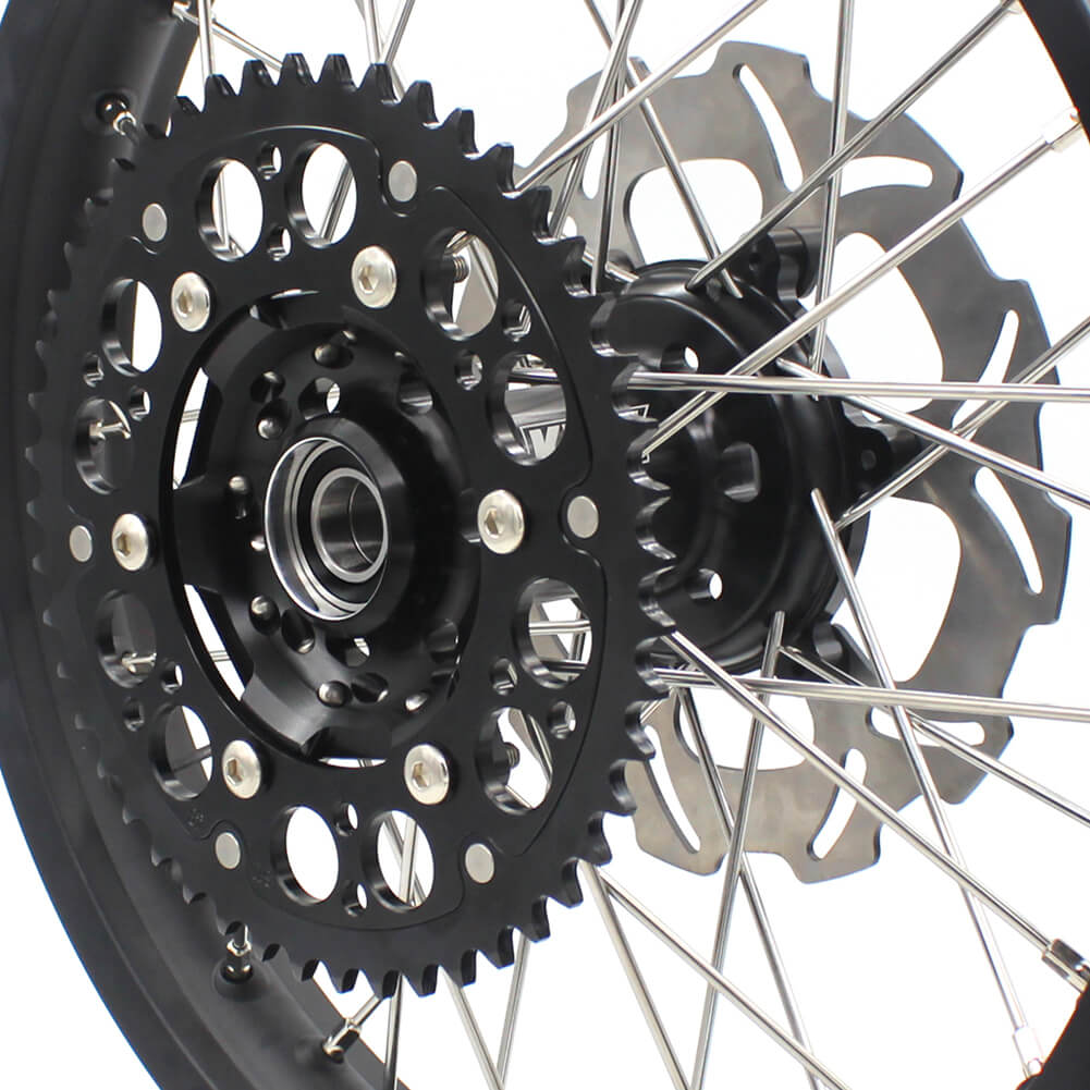 KKE 21/18 Enduro Off Road Wheels Rim Fit For SUZUKI DRZ400SM 2005-2024 Black Hub - Howling Moto