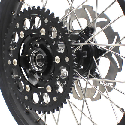 KKE 21/18 Enduro Off Road Wheels Rim Fit For SUZUKI DRZ400SM 2005-2024 Black Hub - Howling Moto