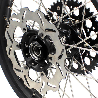 KKE 21/18 Enduro Off Road Wheels Rim Fit For SUZUKI DRZ400SM 2005-2024 Black Hub - Howling Moto