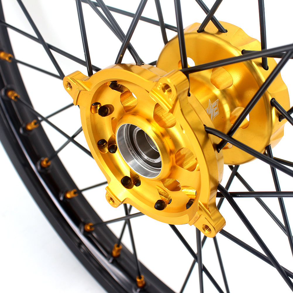 KKE 21 & 19 MX Wheels Rims for SUZUKI RMZ250 2007-2024 RMZ450 2005-2024 Black Spokes - Howling Moto