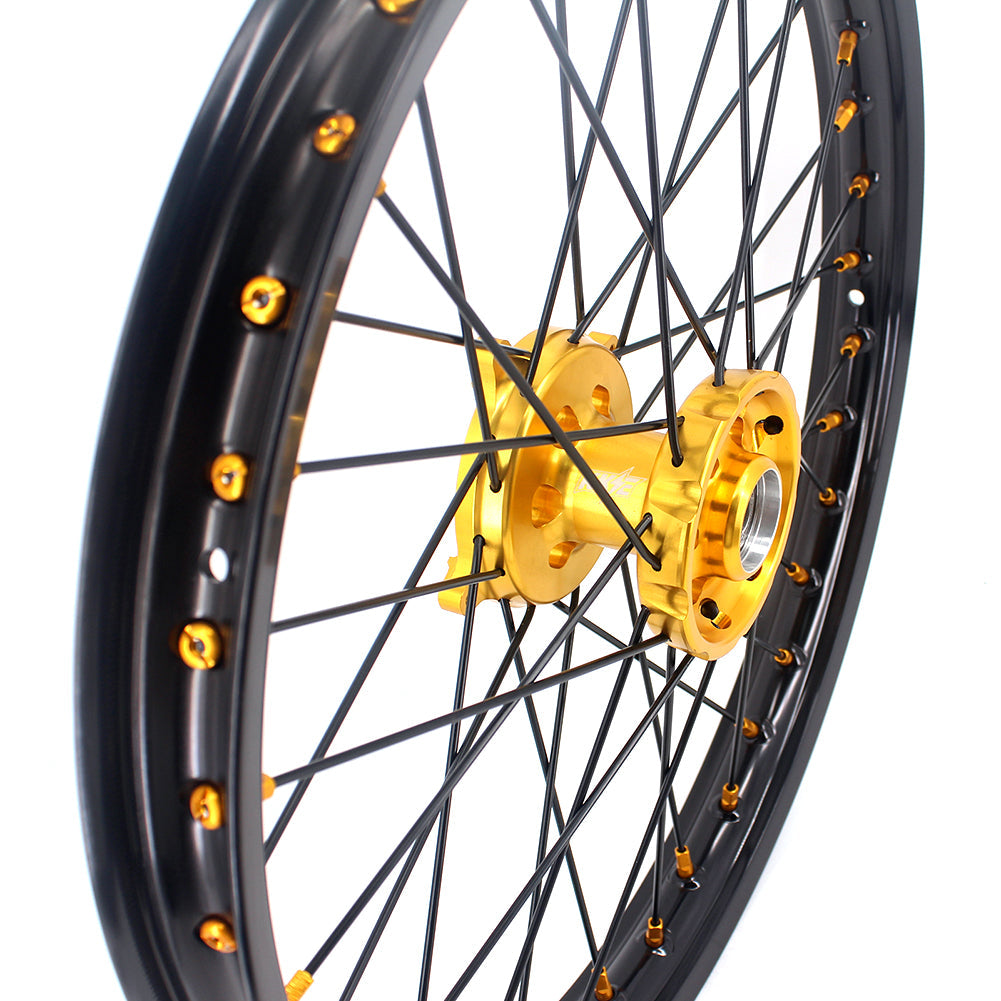 KKE 21 & 19 MX Wheels Rims for SUZUKI RMZ250 2007-2024 RMZ450 2005-2024 Black Spokes - Howling Moto