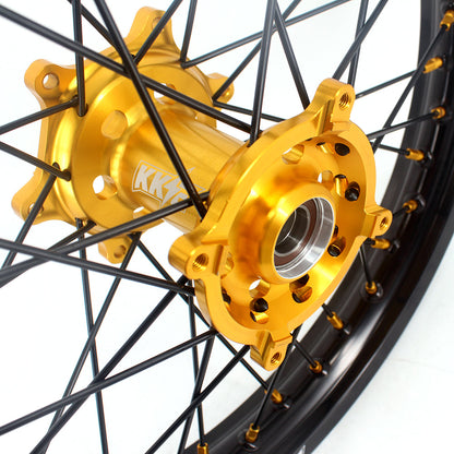 KKE 21 & 19 MX Wheels Rims for SUZUKI RMZ250 2007-2025 RMZ450 2005-2025 Black Spokes