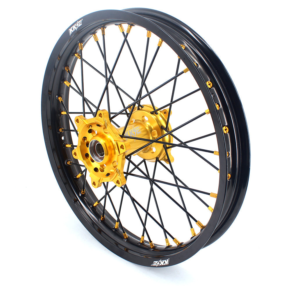 KKE 21 & 19 MX Wheels Rims for SUZUKI RMZ250 2007-2025 RMZ450 2005-2025 Black Spokes