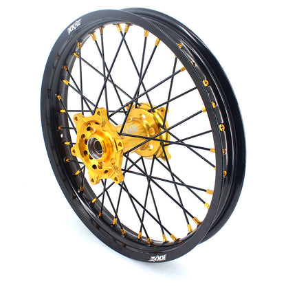 KKE 21 & 19 MX Wheels Rims for SUZUKI RMZ250 2007-2025 RMZ450 2005-2025 Black Spokes