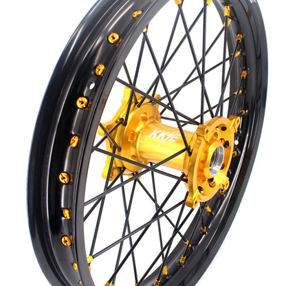 KKE 21 & 19 MX Wheels Rims for SUZUKI RMZ250 2007-2024 RMZ450 2005-2024 Black Spokes - Howling Moto