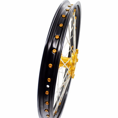 KKE 21 & 18 Enduro Rims for Suzuki RMZ250 2007-2022 RMZ450 2005 Gold Nipple - Howling Moto