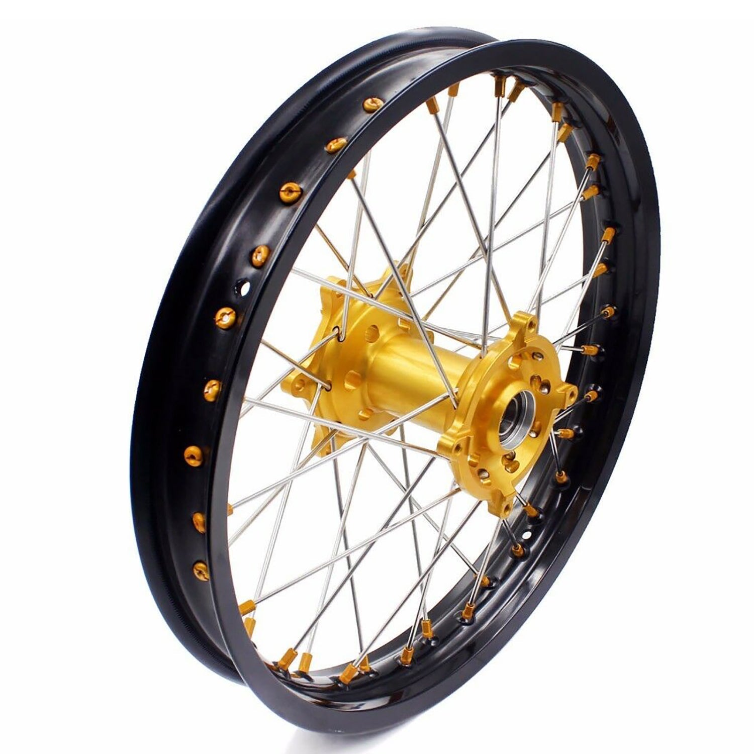 KKE 21 & 18 Enduro Rims for Suzuki RMZ250 2007-2022 RMZ450 2005 Gold Nipple - Howling Moto